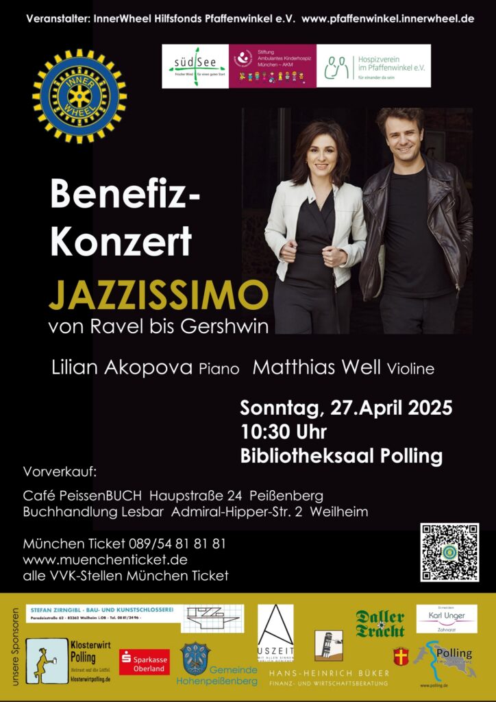 Hospiz Polling - Hospizverein Pfaffenwinkel Benefizkonzert-Plakat.