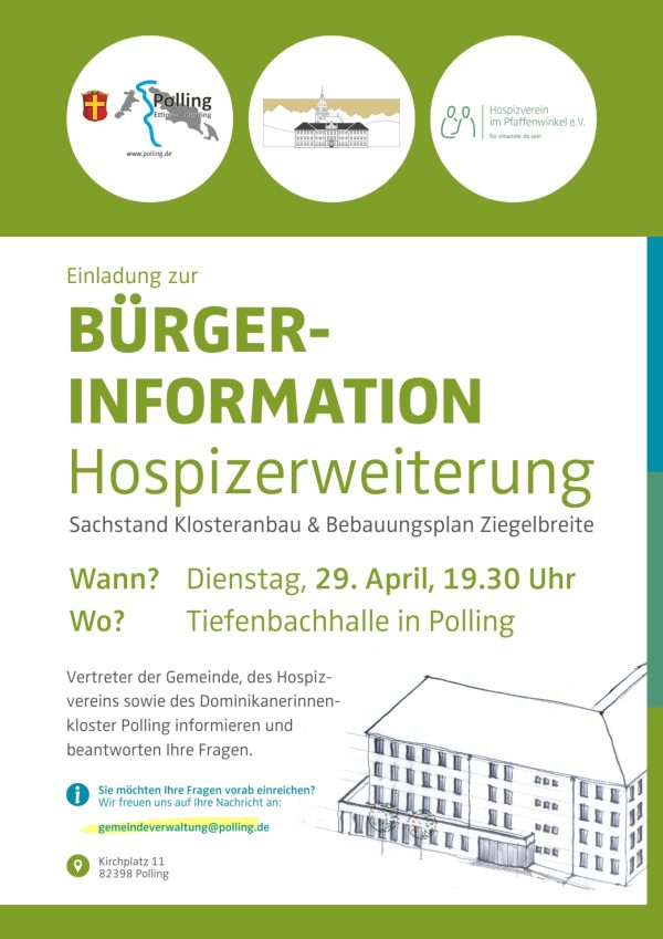 Einladung zur Bürgerinformation Hospizerweiterung