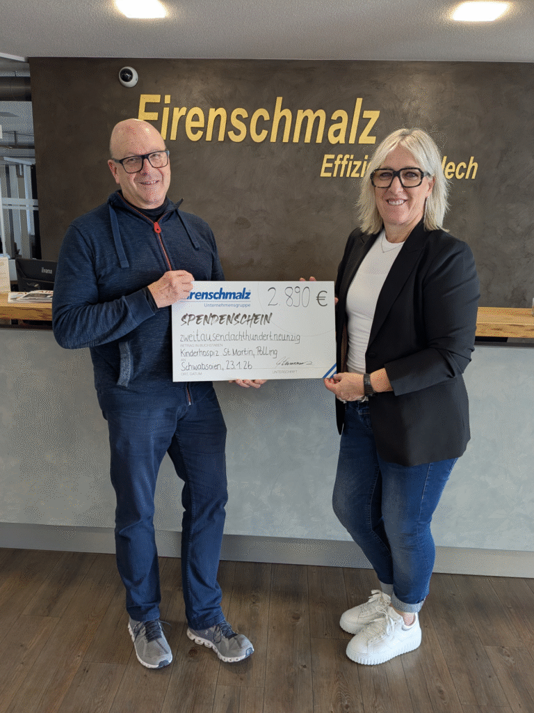 Firenschmalz-Spende von 2.890 € an Hospiz Polling überreicht.