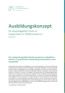 Hospiz Polling - Hospizverein Pfaffenwinkel, grünes Logo, Titelseite.